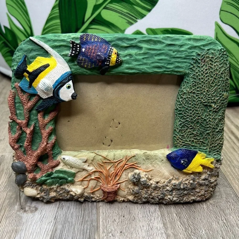 Sea Life Coral Fish Sea Fan Ocean Coastal Picture Frame
